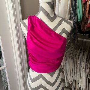 Lioness Pink One Shoulder Goddess Top